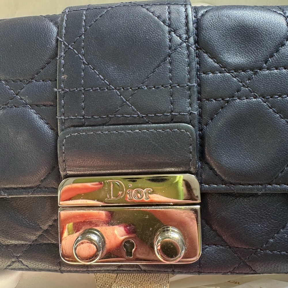 Dior Cannage Wallet On Chain - Picture 2 of 12